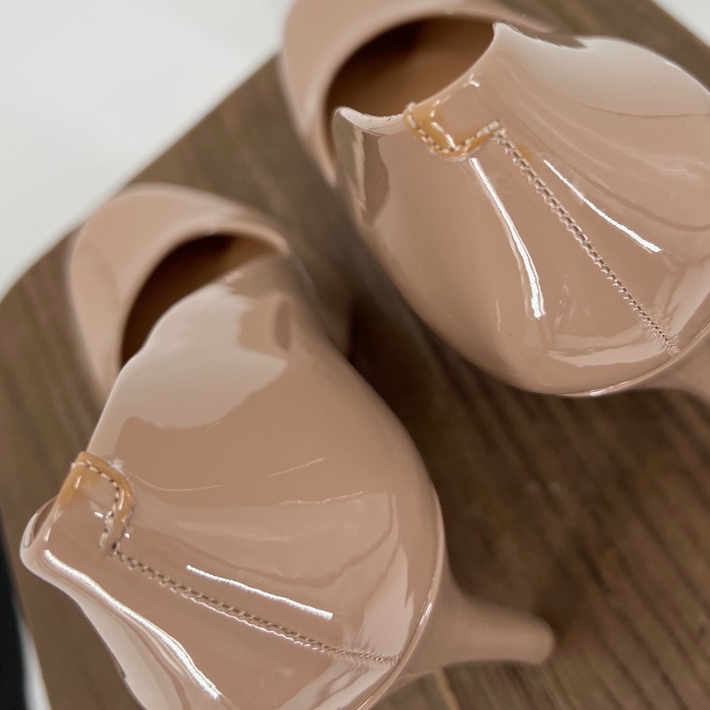 Jessica Simpson Nude Patent Leather Round Toe Stiletto Pumps Size 11M - Picture 5 of 12